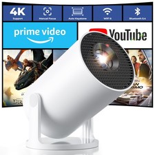 Built-in Apps & 2026 Upgraded Mini Projector 4K 1080P Support 20000 Lumens ...