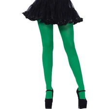 Opaque Green Nylon Tights – One Size Fits 4′10″–5′8″ / 95–160lb | Leg Avenue
