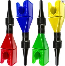 4 PCS Car Fuel Funnels, Retractable Plastic Auto Fuel Funnel Clips with Flexible