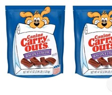 Canine Carry Outs Bacon Flavor Dog Treats, 47oz Bag 2 pack Best Tasting 