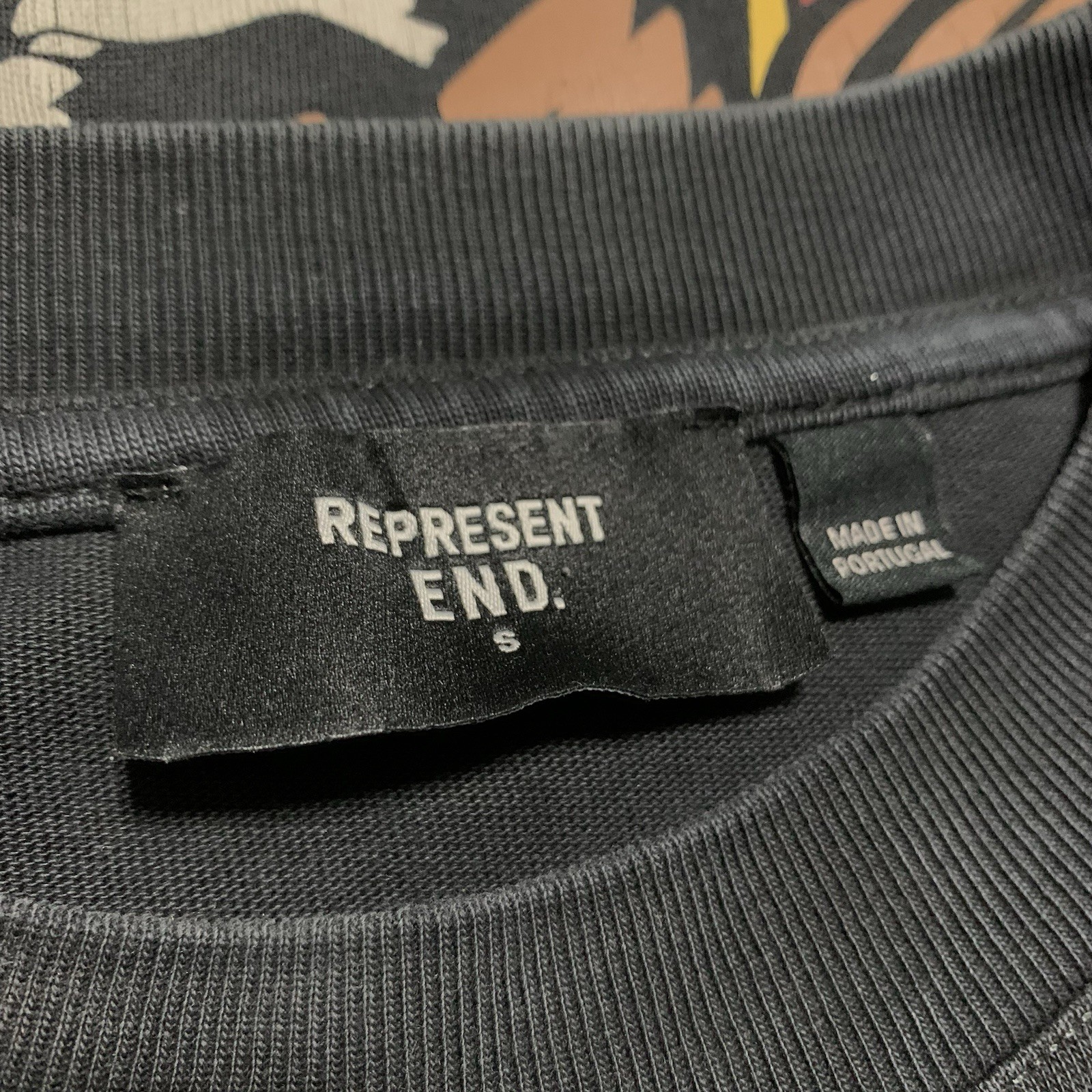 Represent Small Eagle End Stained Black Tee - image 5