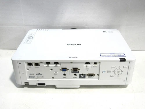 Epson PowerLite EB-L520W 3LCD WXGA Projector 5200 Lumens 637 Hours Tested