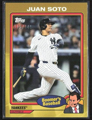 Juan Soto 2024 Topps X Chris Berman Boomer's Gold /149 #5 New York Yankees