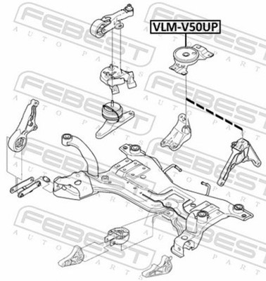 For FEBEST VLM-V50UP TRANSMISSION MOUNT (HYDRO)