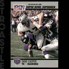 Dave Casper 1990 Pro Set SB XXV Silver Anniv #53 Los Angeles Raiders 🏈 Football