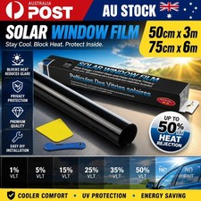 6M Window Roll Uncut Tint Film VLT 5/15/20/35/50% 10ft Car Home Office 75cm Tool