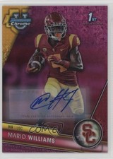 2023 Bowman U Chrome Fuchsia Mini-Diamond Refractor Mario Williams Auto 0e6p