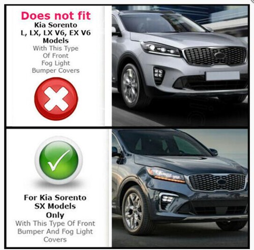 LED Foglights Daytime Running Lights 4 Eyes Fog Light For Kia Sorento SX 2019-20 - Picture 3 of 9