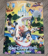 Disney 4 Parks One World Theme Park and Character Souvenir Coloring Book NEW