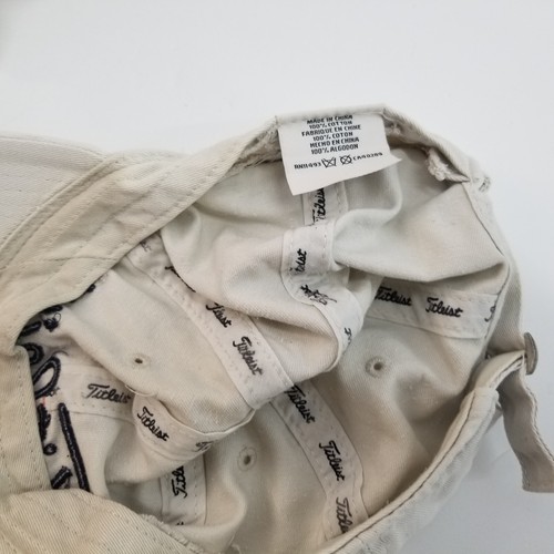 Gorra de golf Titleist con tirantes para hombre adulto ajustable blanca Stonewall sombrero de huerto - Imagen 9 de 13