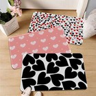Love Heart Printed Flannel Floor Mat Bathroom Decor For Living Room Doormat