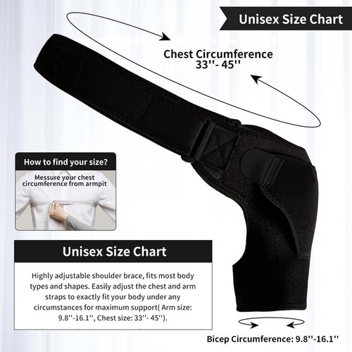 Relax Melodies Schulterbandage für Herren Damen, Stütz- und Kompressionsmanschette f... - Bild 4 von 7