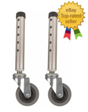 Walker Wheels Swivel Universal Walker Caster Wheel with 5 Height Adjustable Re