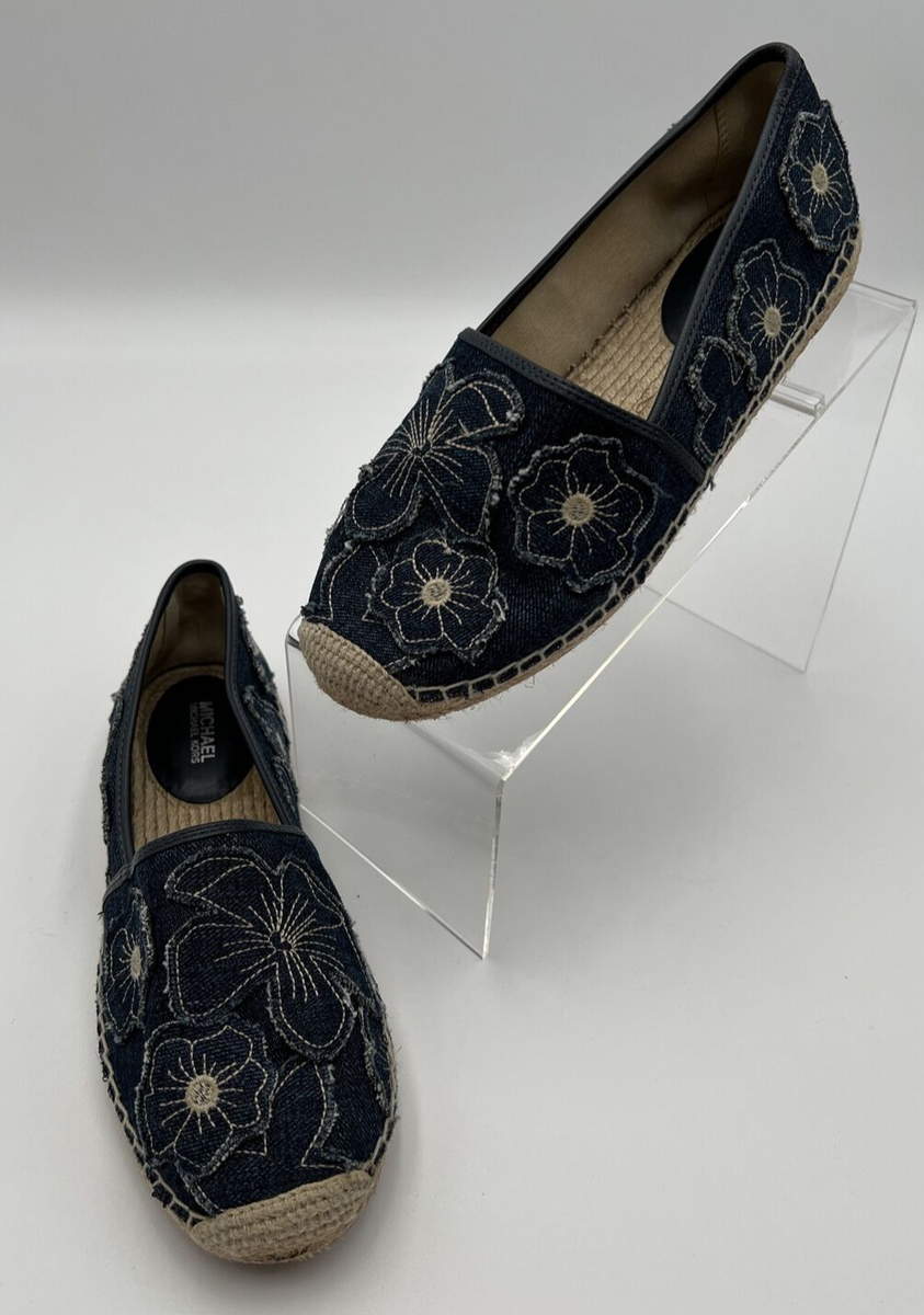Michael Kors Denim Espadrille Flats Kenzie Denim Espadrille in NEW HRZN WSH | Michael Kors [MO] main image 2