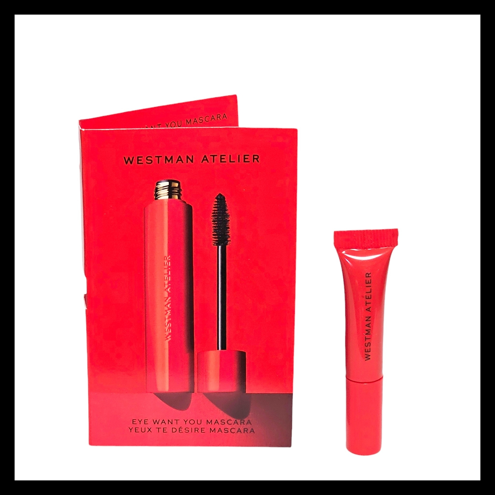 Тушь для ресниц Westman Atelier Eye Want You с нанесенным рисунком, Чистый Черный Мини -размер, Новая