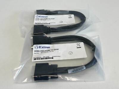 ZZ3: Lot of 2 Extron 43-112-01 OEM,CAB,DVIIM TO DVIIF Video / Monitor Cable