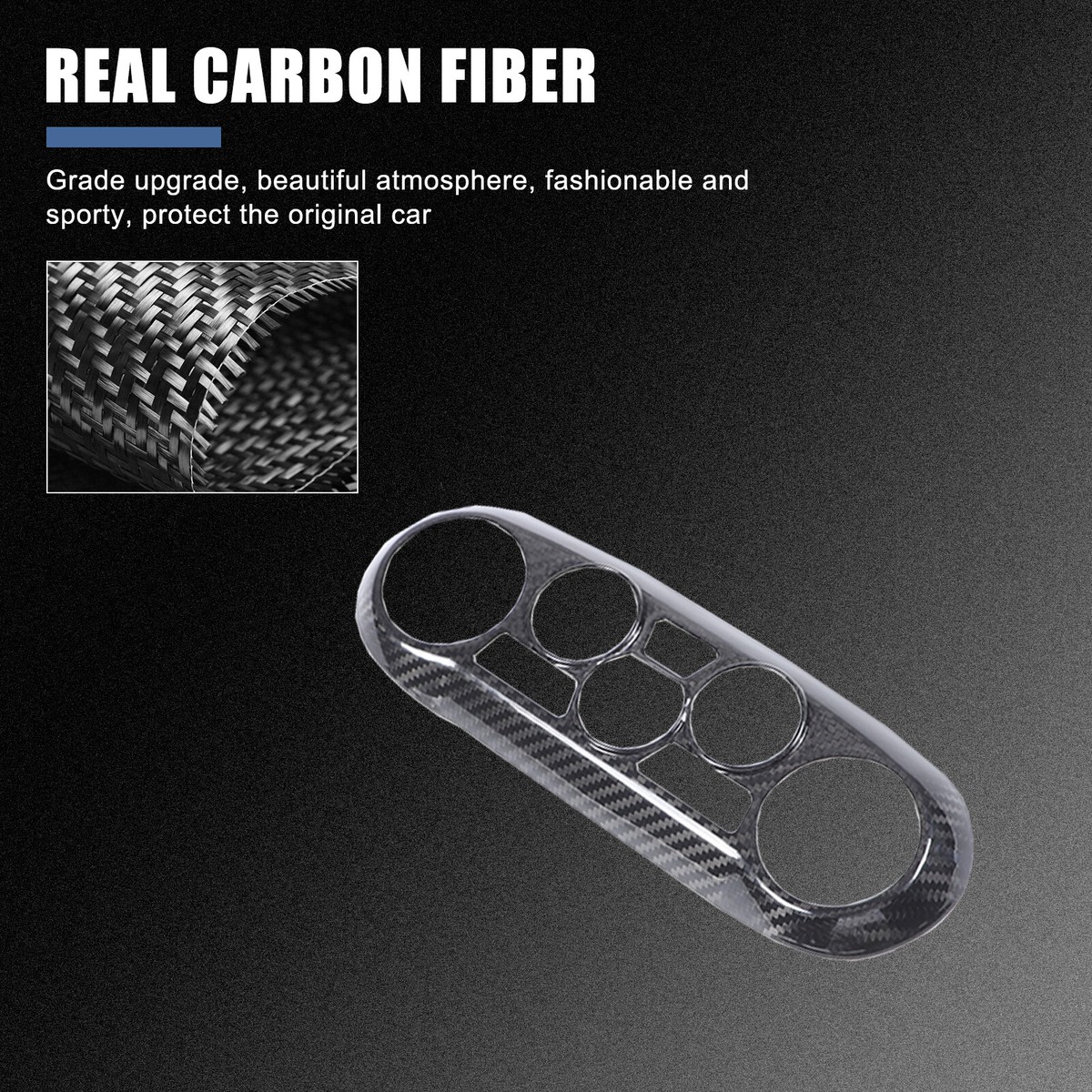 Dry Carbon Car Air Condition Switch Panel Cover Trim For Ferrari