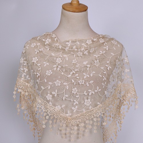 Large Lace Tassel Women Triangle Scarf Hijab Neck Cover Head Wrap Shawl Scarves - Picture 30 of 36