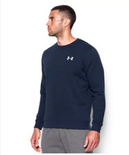 Under Armour Men's Rival Crew Neck fitted Sweatshirt Fleece lining sport gym