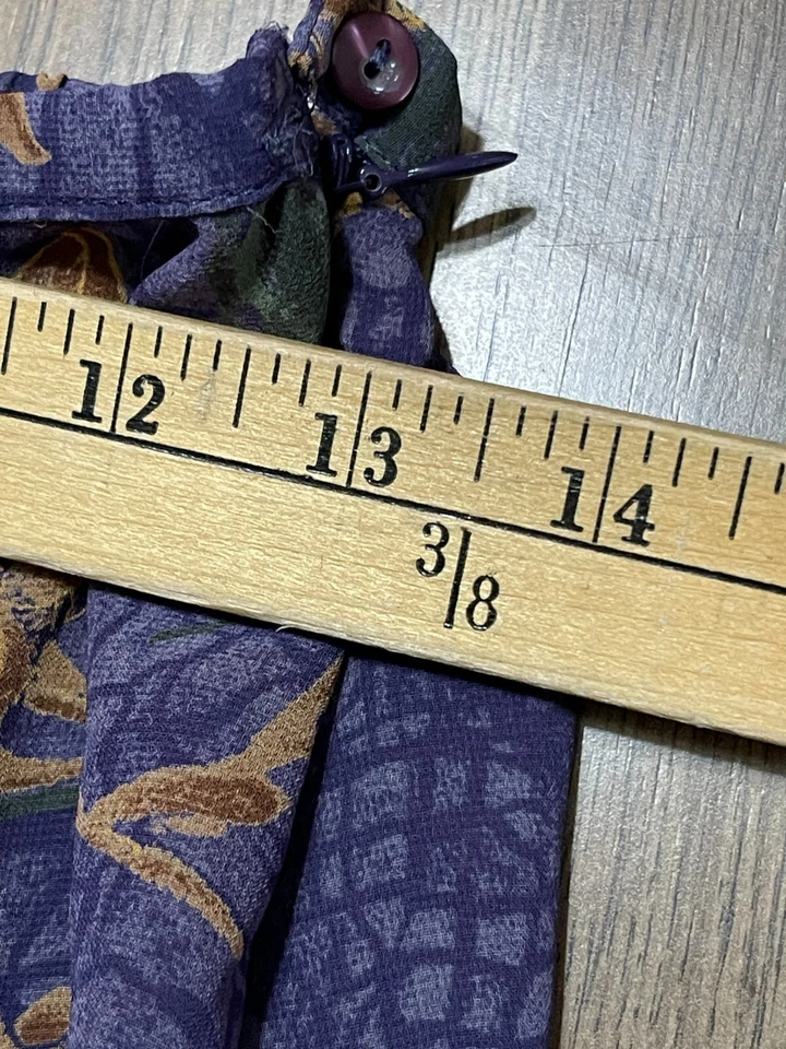 Falda Kathie Lee, Para Mujer Talla 10, Azul Marrón, Cremallera Lateral, Abertura Lateral Foto 3 de 4