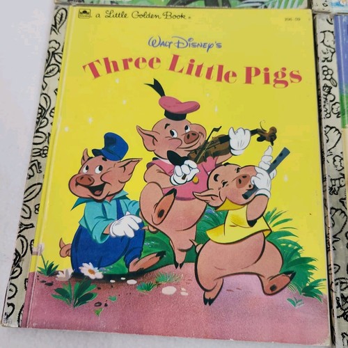 Pequeños libros dorados de los años 50-60-70 libro de la selva de Winnie Pooh Bambi de Disney 3 cerdos - Imagen 2 de 12