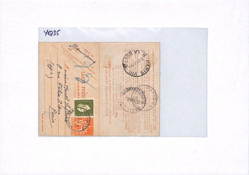 FRANCE 3f Letter Card *PNEUMATIC POST* Stationery 1945 Uprated 3f MARIANNE YQ35 - Picture 13 of 14