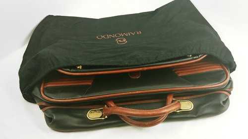 RARE Raimondo A.D.F. Black & Brown Leather Large Carryall Travel Hand Bag ITALY - Picture 12 of 12