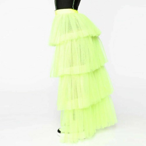 Tutu Skirt Mesh Tulle High Low Bustle Skirt Petticoat Skirt Fluffy Underskirt - Bild 13 von 32