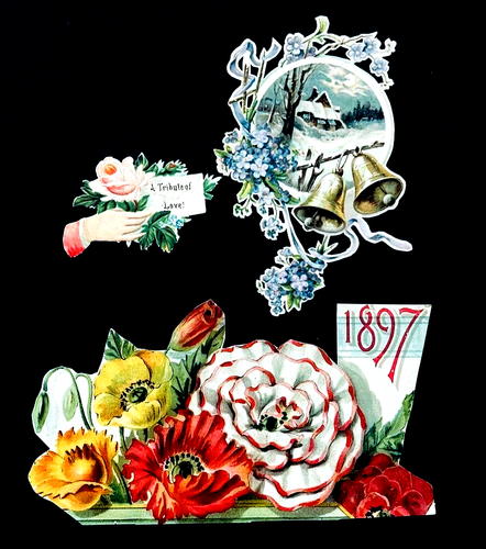 Victorian 1880's Die Cut Scrap Lot - 1897 Seed Catalog Slender Hand r78