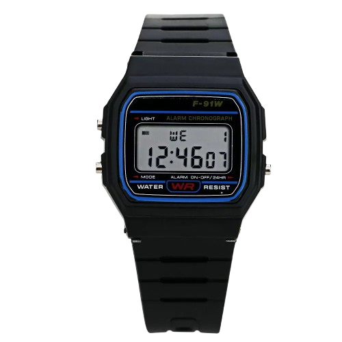 F91W Classic NEW Digital RETRO Sport Alarm Stopwatch Black White Watch UK - Picture 2 of 4