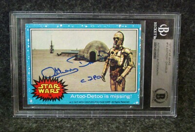 ANTHONY DANIELS Signed 1977 Topps Star Wars C-3PO Card #18 C3PO