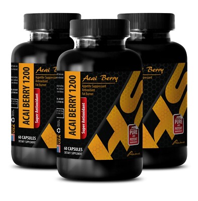 Immune function aid - ACAI BERRY SUPPLEMENT - anti-aging nutrients 3Bot 180Cap