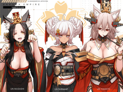 Anime dishwasher1910 azur lane musashi yamato girls CCG Gaming Mat Desk