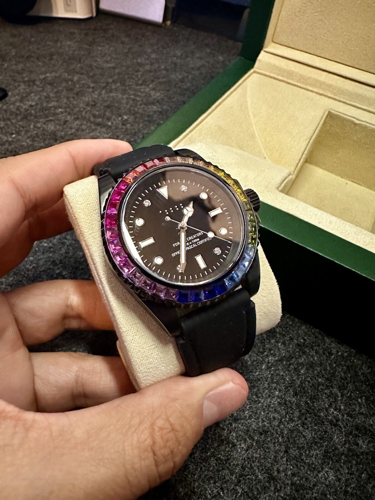 Pascal Rainbow Black Automatic Watch - image 3