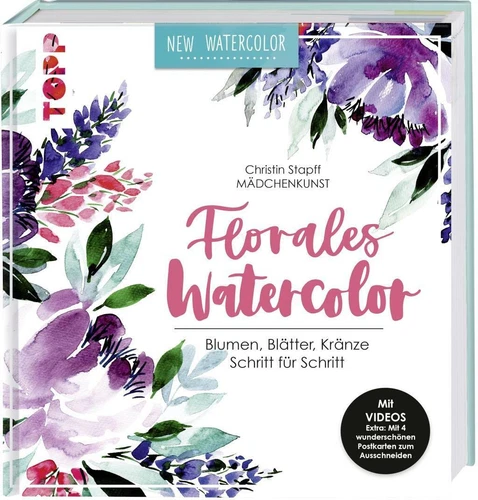 Florales Watercolor von Christin Stapff (Gebundene Ausgabe) 144 Seiten NEUWERTIG - Bild 1 von 1