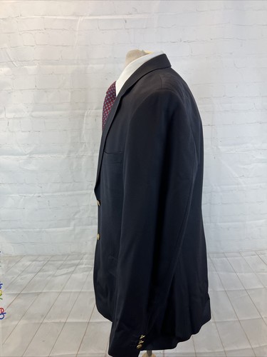 Grant Thomas Men's Dark Navy Blue Black Solid Blazer 44R $495 - Picture 4 of 10