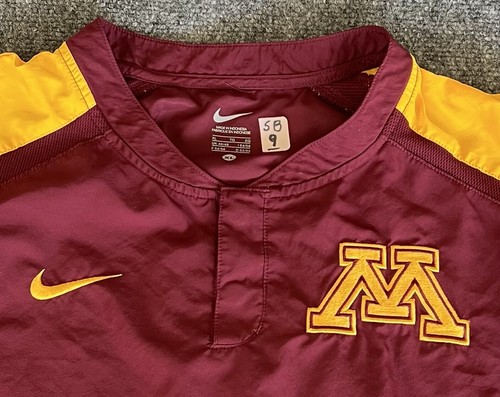Minnesota Gophers Nike Coaches Jacket Warmup 1/4 Snap Pullover Embroidered XL - Picture 10 of 15