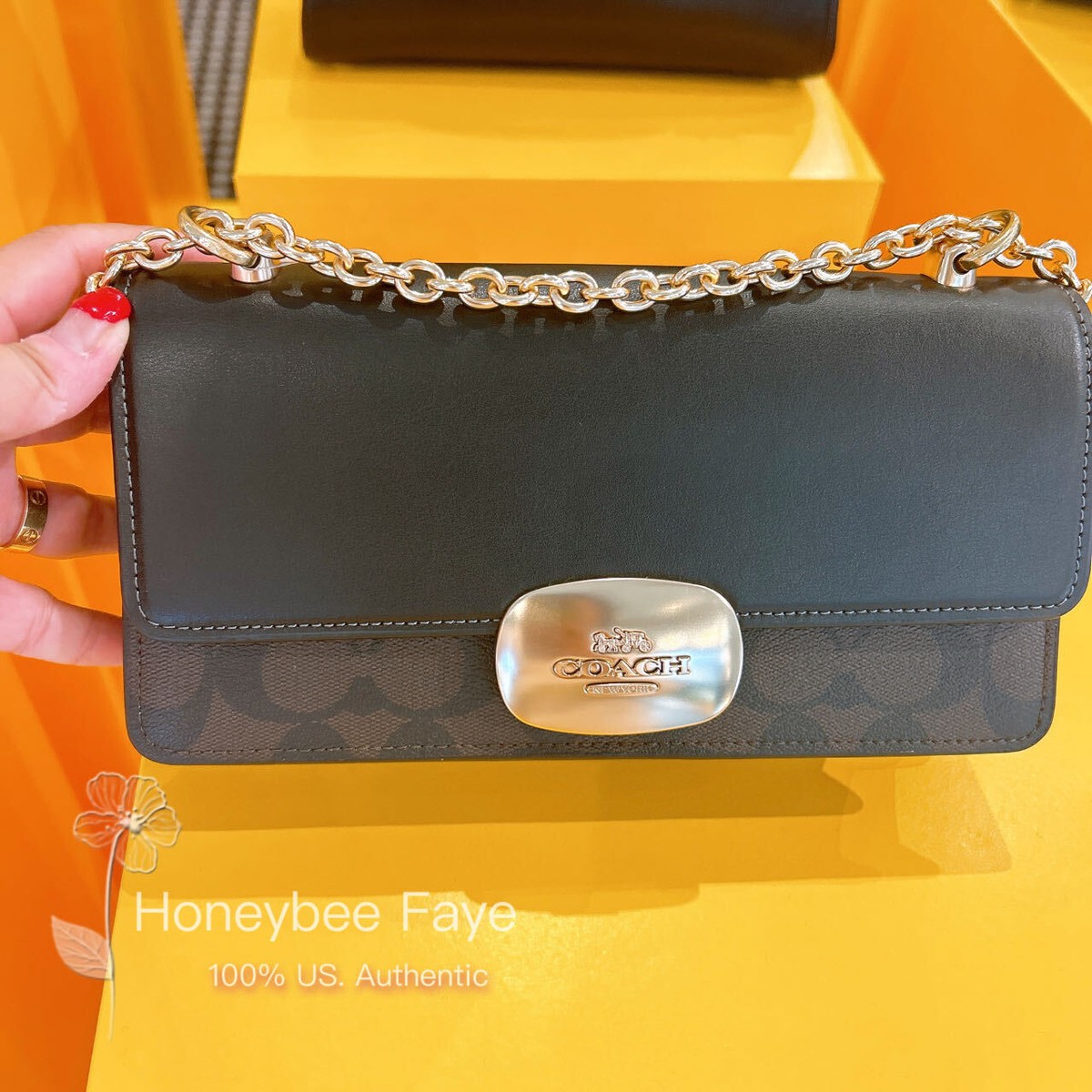NWT Coach Eliza Flap Crossbody In Signature Canvas CV948/CR159