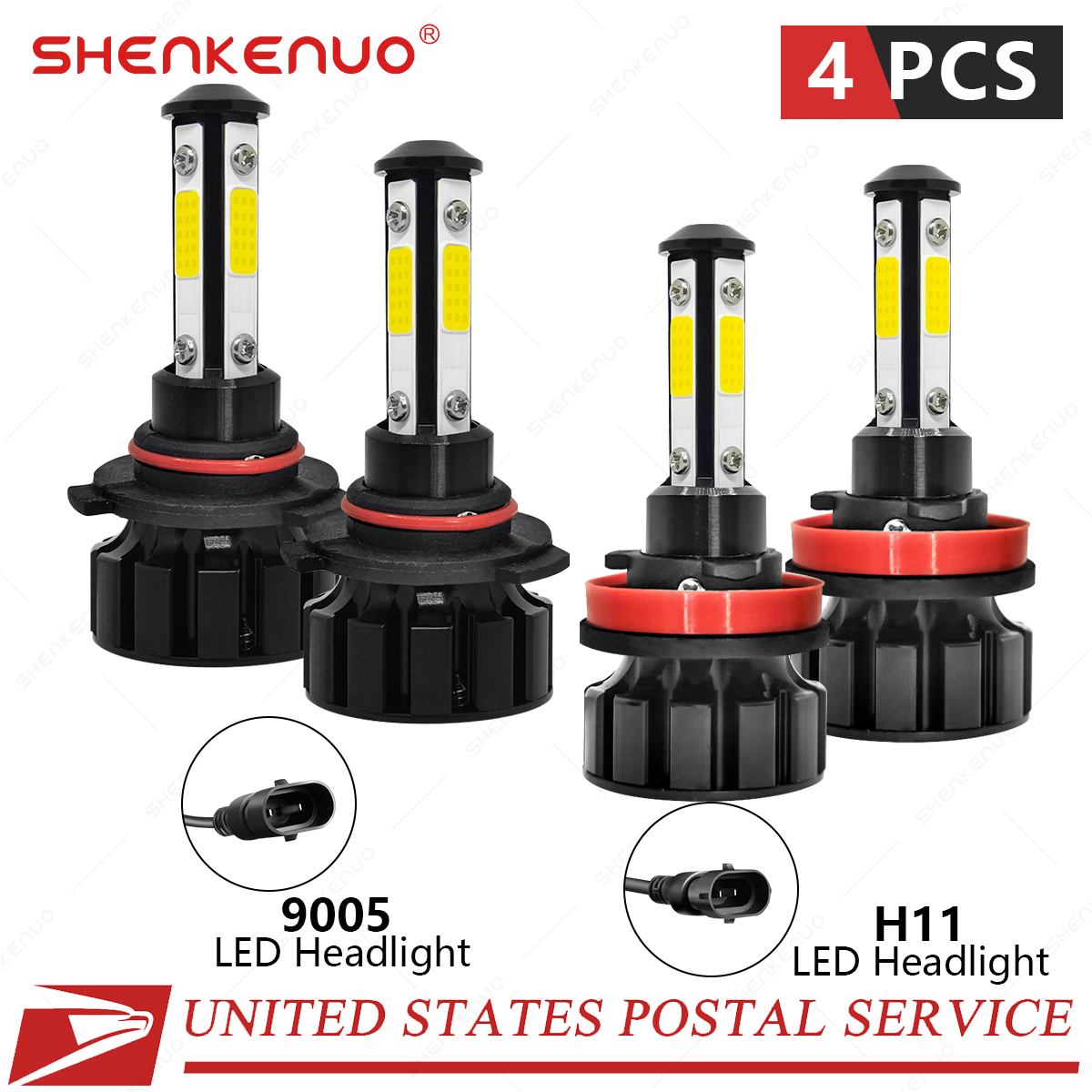 FOR Honda Accord 2008 2009-2017 6000K White LED Headlight High Low Beam Bulb Kit