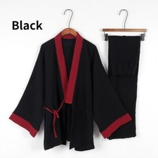 Hommes Japonais Coton Pyjama Long Pantalon Kimono Peignoir Vêtement de Loisirs