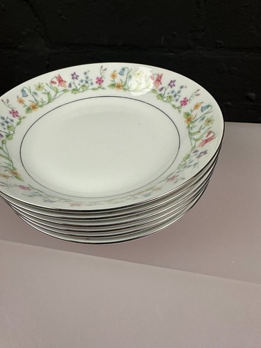 6 x Crown Ming Fine China Susan Pattern Soup Pasta Dessert Bowls 19 cm Wide Set - Picture 2 of 6