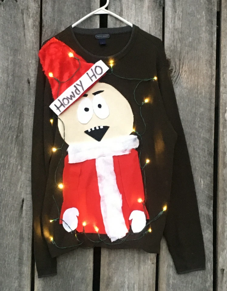 Suéter Feo Navidad South Park Howdy Ho Luces Para Hombre Grande Foto 2 de 4