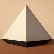 Medium Abstract Painting 2x2 ft. Post-Modernism Geometric Demrin Cubism II NEW