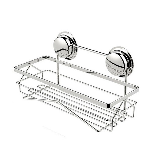 Premium Silver Stainless Steel Suction Cup Caddy Basket for Kitchen & Bathroom - Picture 7 of 11