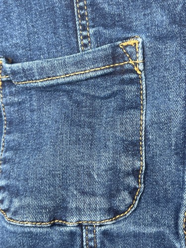 Mango Skirt Girls Size 11 12 Kids Blue Jean Denim Mini Stretch Button Casual MNG - Picture 5 of 12