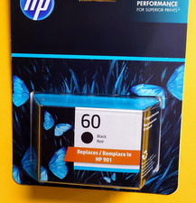 HP 60 Black Ink Cartridge Works w/ DeskJet D1660, D2500, CC640WN - EXP 02/2026