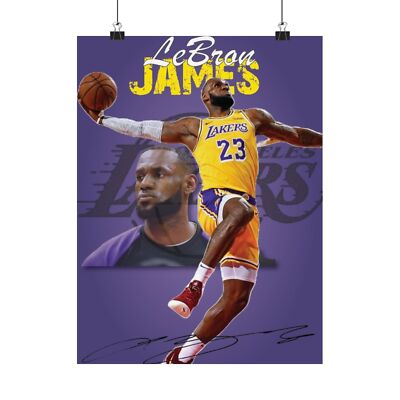 Lebron James Lakers Matte Poster 