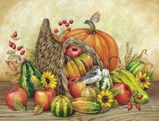 Ceramic Backsplash Tile Mural Kitchen Kitchen - Cornucopia-Autumn's Bounty