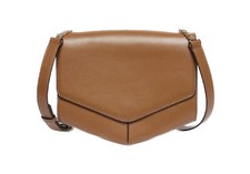 Sandro Paris Lou Alezan Leather Crossbody Bag Beige