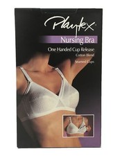 Playtex MATERNITY Nursing Bra OneHand Cup Release NUDE SIZE38C WIREFREE VNTG